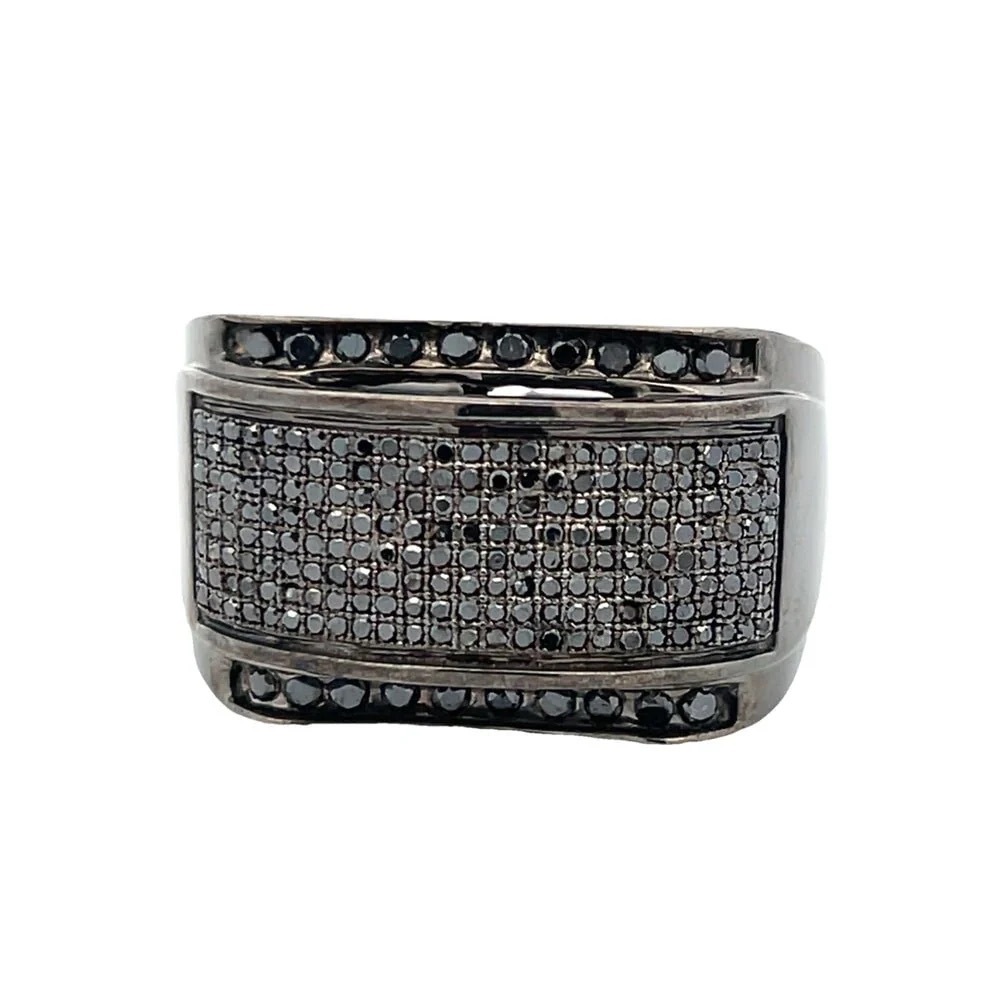 Black King CZ Bling Ring Cubic Zirconium Size 12